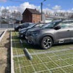 Stop-roues en plastique recyclé sur les dalles O2D GREEN & O2D PAVÉ