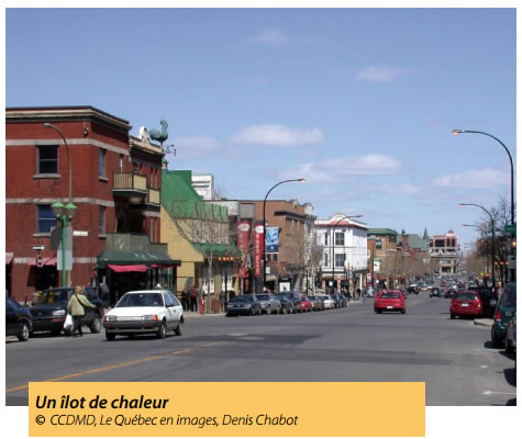 Îlot de chaleur urbain à l'échelle du quartier