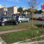 Parking gazon Hôpital Charles Perrens - octobre 2017