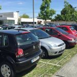 Parking gazon Hôpital Charles Perrens - mai 2017