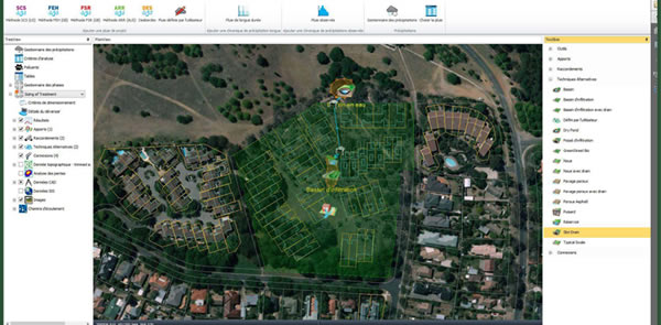 Logiciel de gestion des eaux pluviales