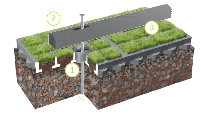 Coupe 3D Stop-roues plastique recyclé