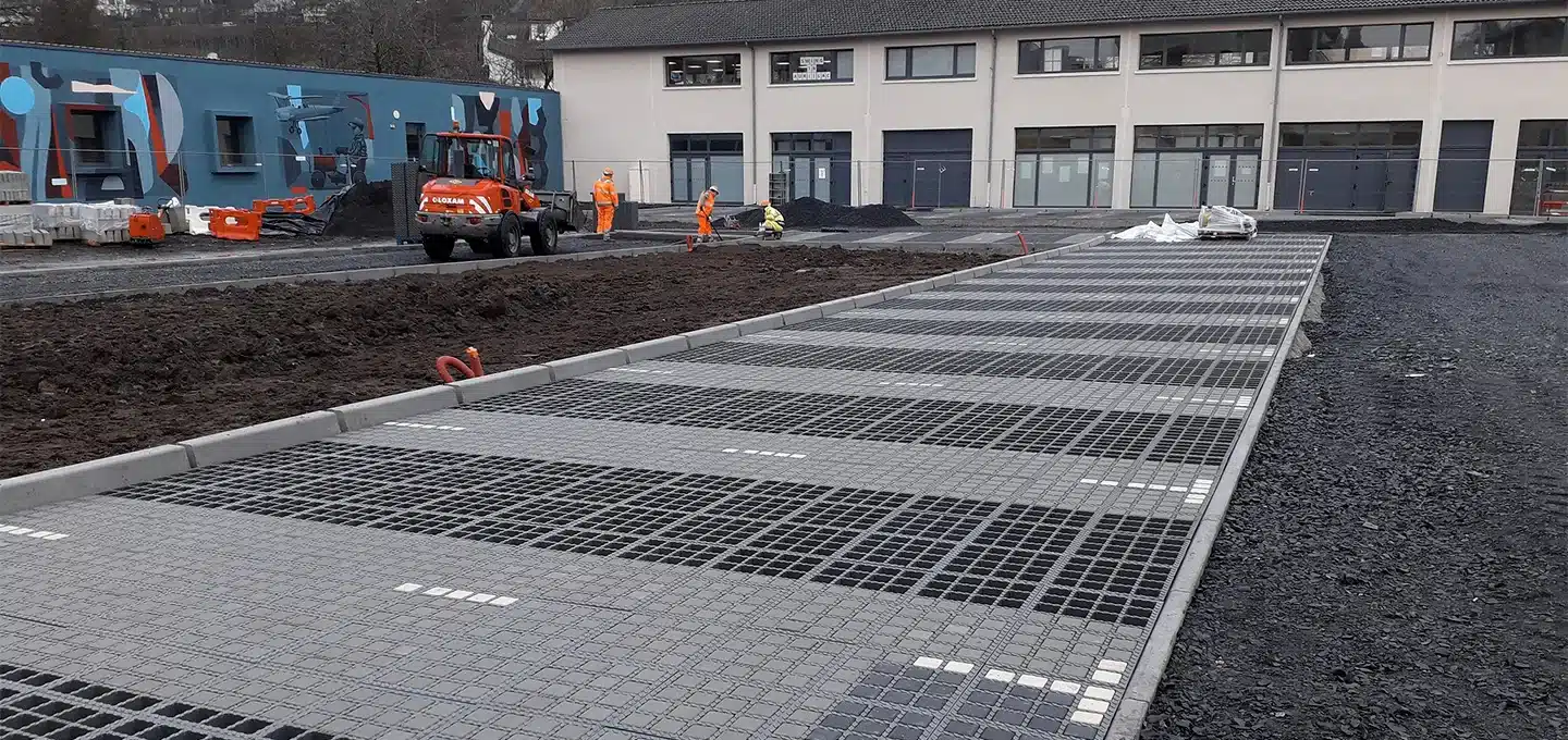 Dalles en pavés-gazon