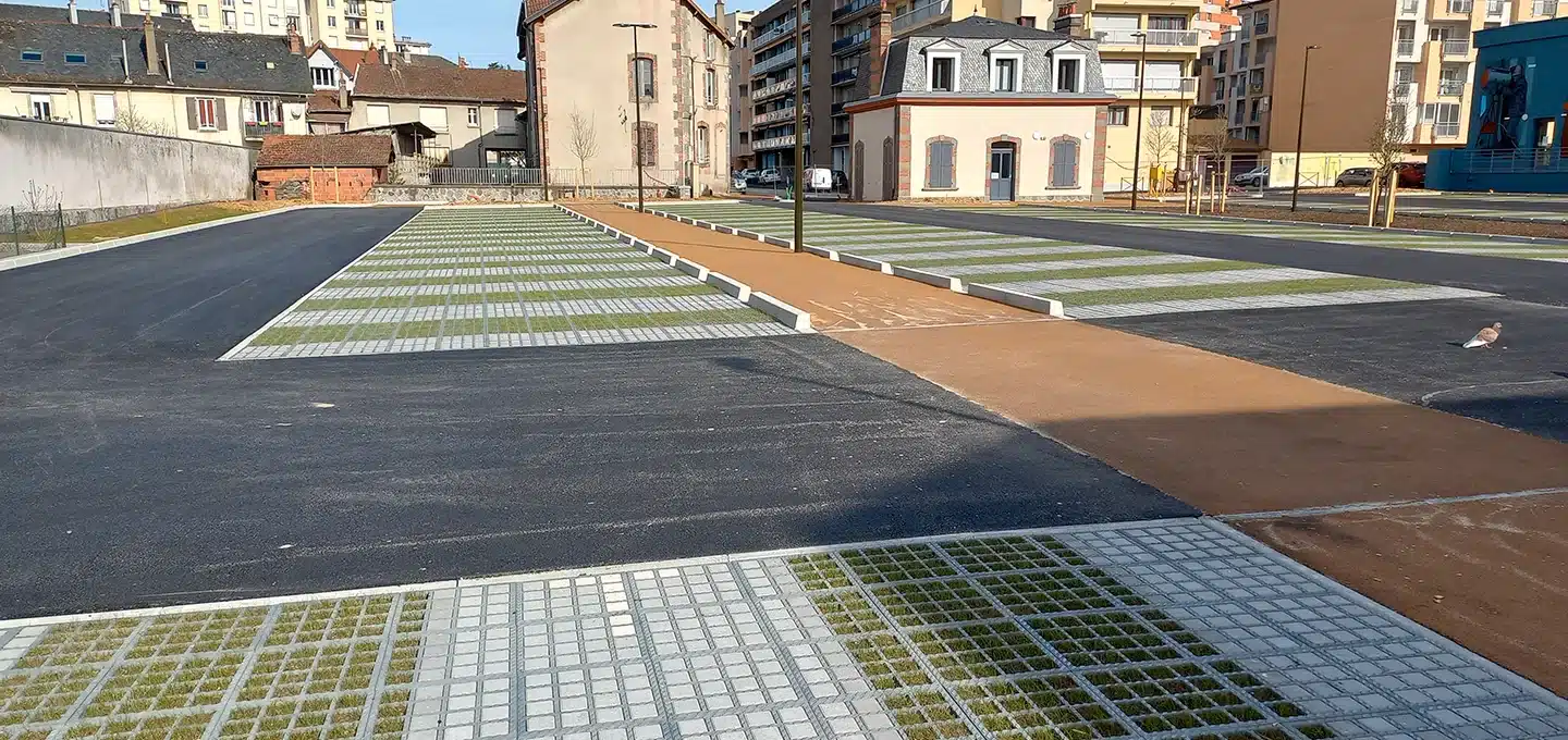 Désimperméabilisation du parking avec solutions O2D