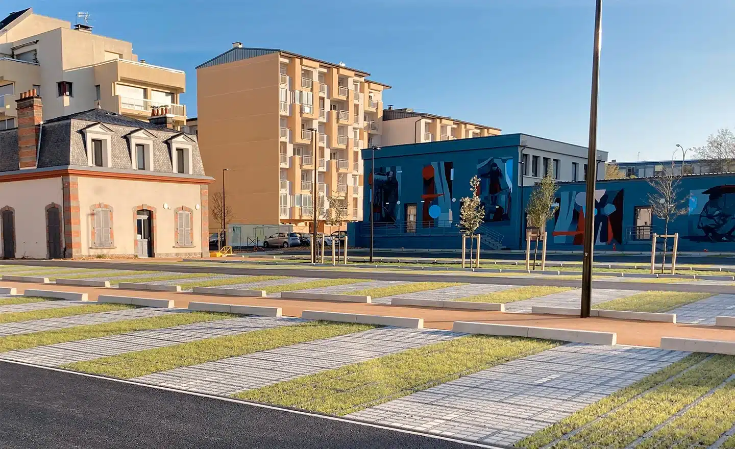 Vaste programme de désimperméabilisation à Aurillac, l&rsquo;exemple du Parking Fraternité