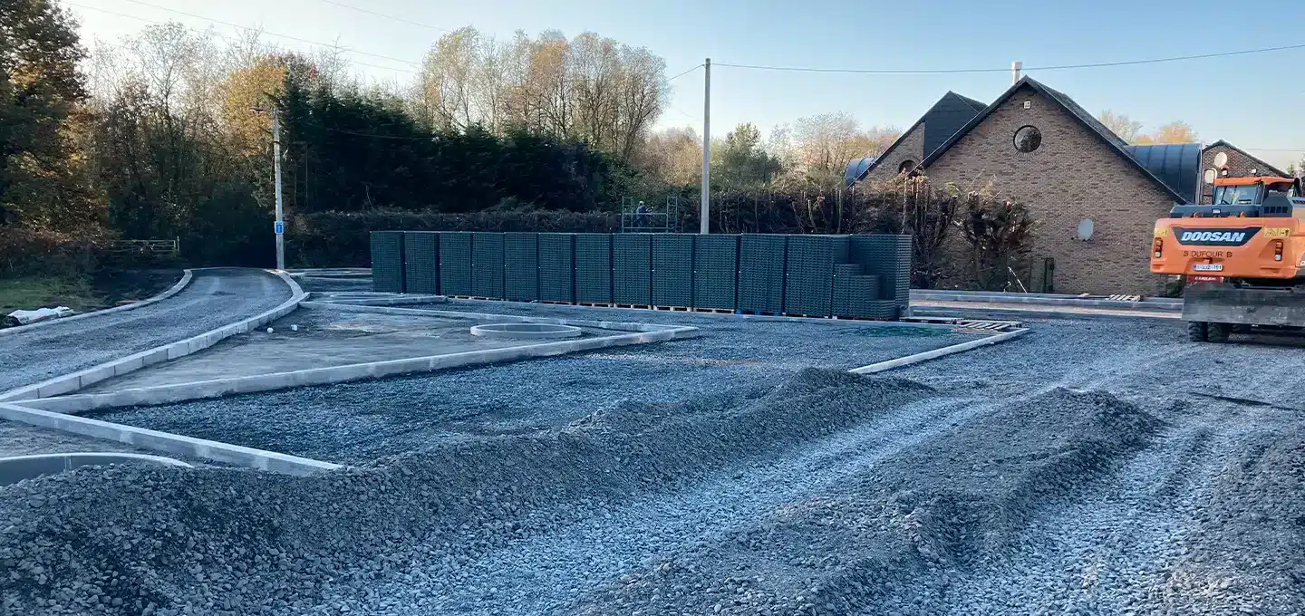 Infiltration des eaux pluviales La Louvière - Phase chantier (1)