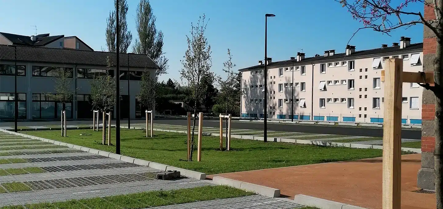 Parking mixte gazon pavés O2D