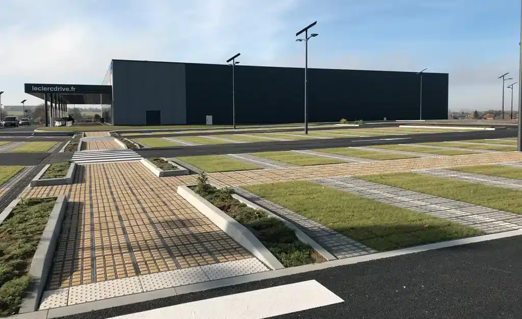 Parking vert pour un drive commercial