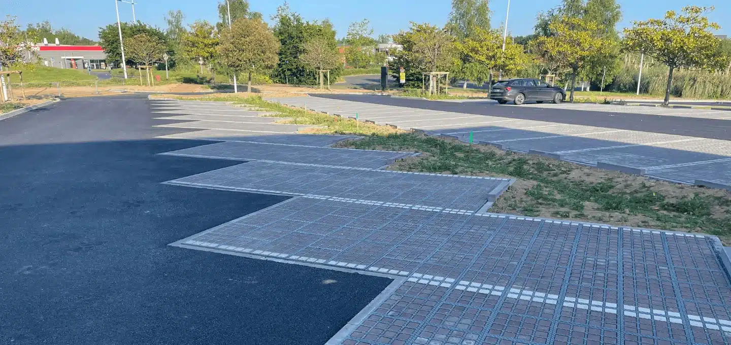 parkings écologiques perméables Décathlon