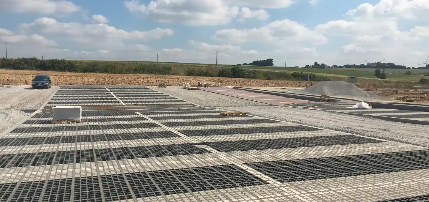 Pose des dalles et remplissage pavés - juin 2018