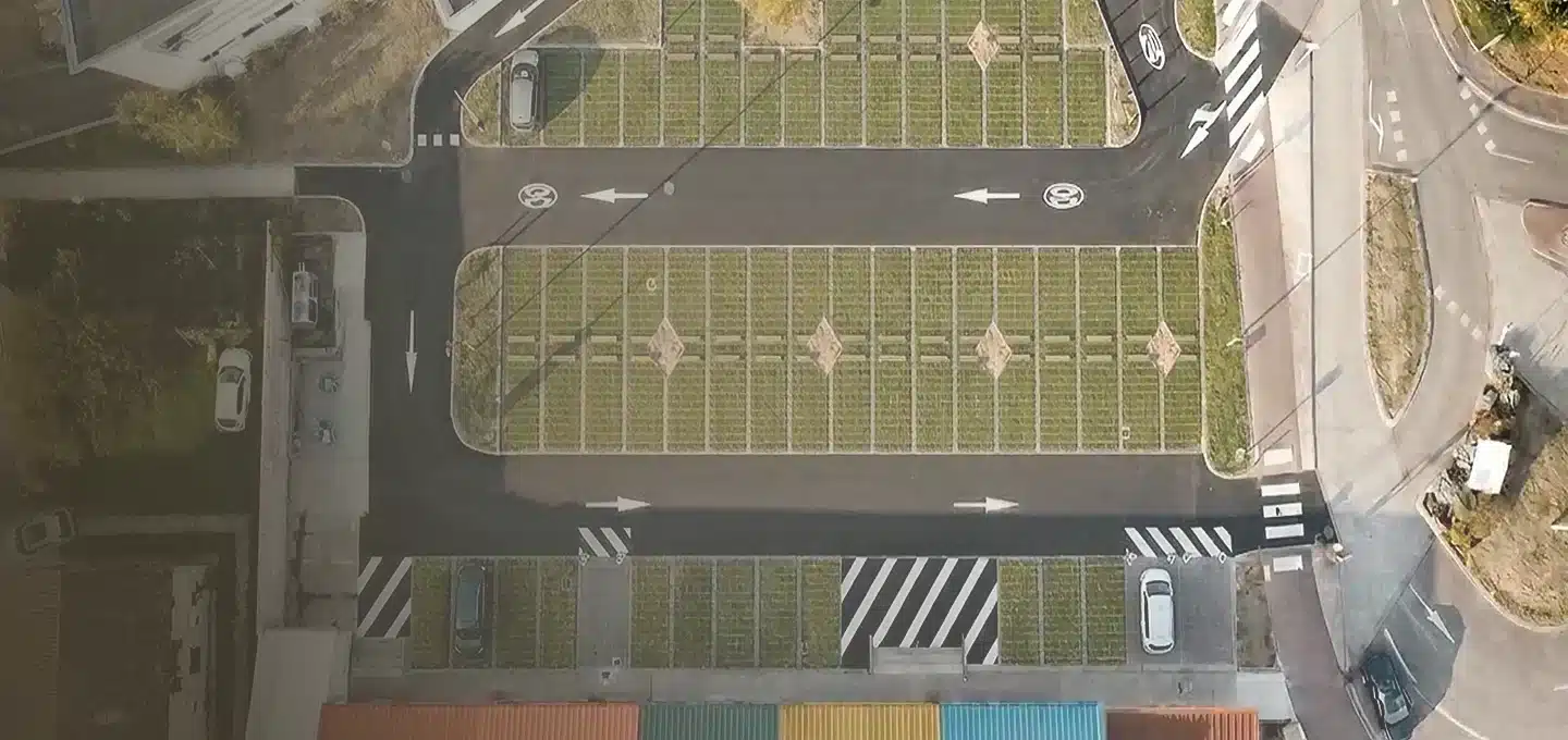 Stationnement végétalisé o2d green