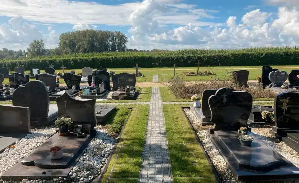 Allée de cimetière zéro phyto : intégration paysagère et accessibilité