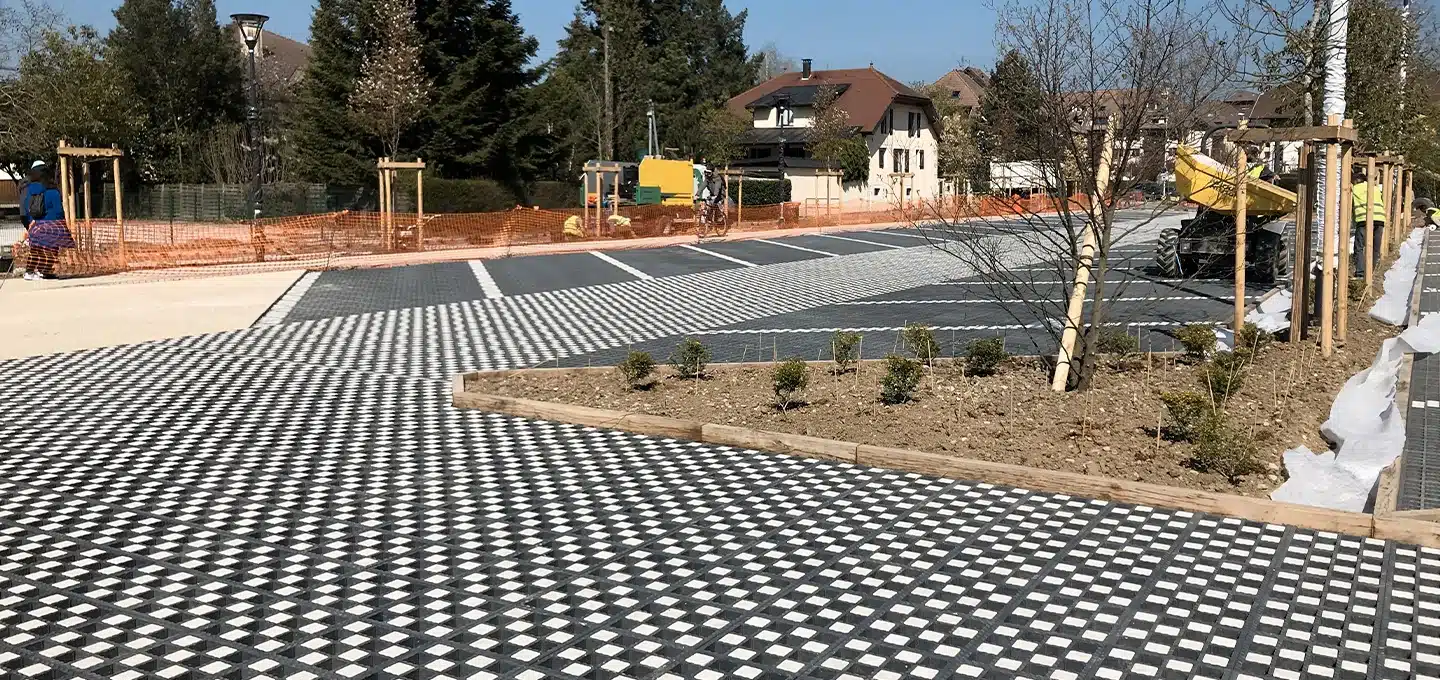 parking gazon substrat de remplissage