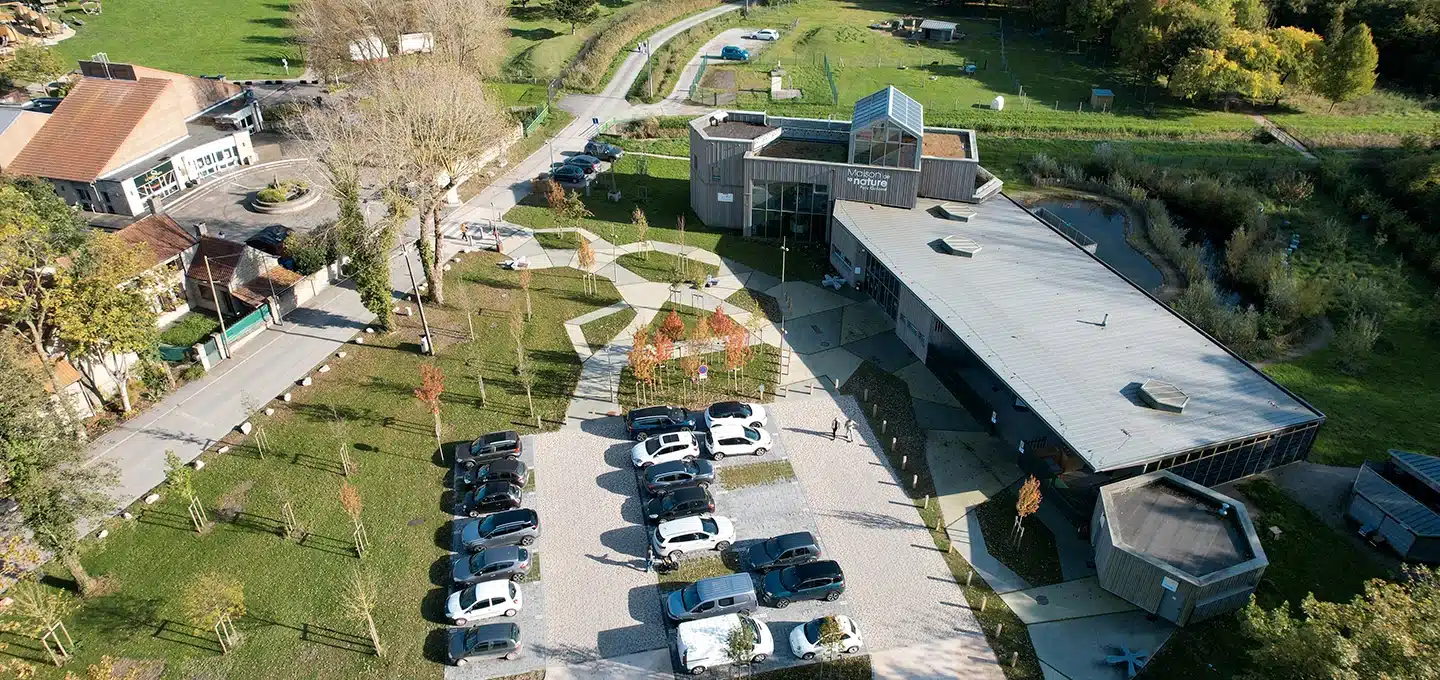 parking paysager dalles gazon et pavées