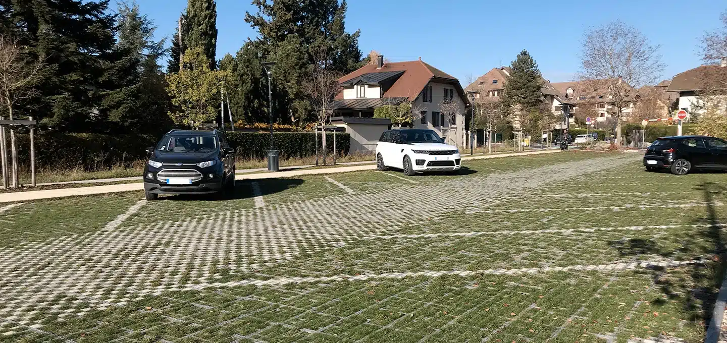 stationnement gazon O2D damier