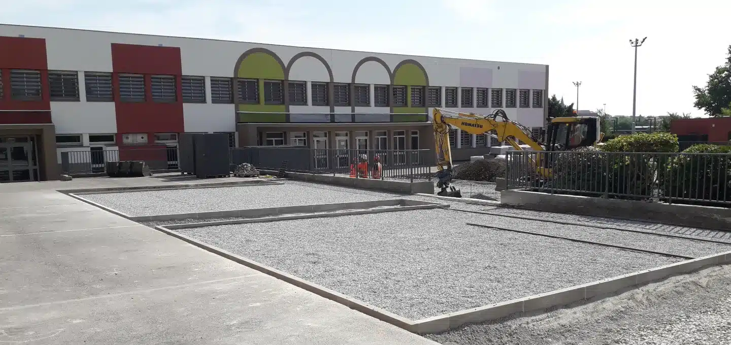 travaux désimperméabilisation cour d'école