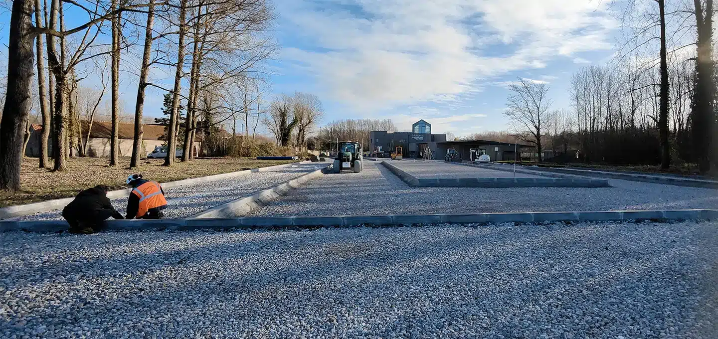 Mise en oeuvre des fondations drainantes - décembre 2023