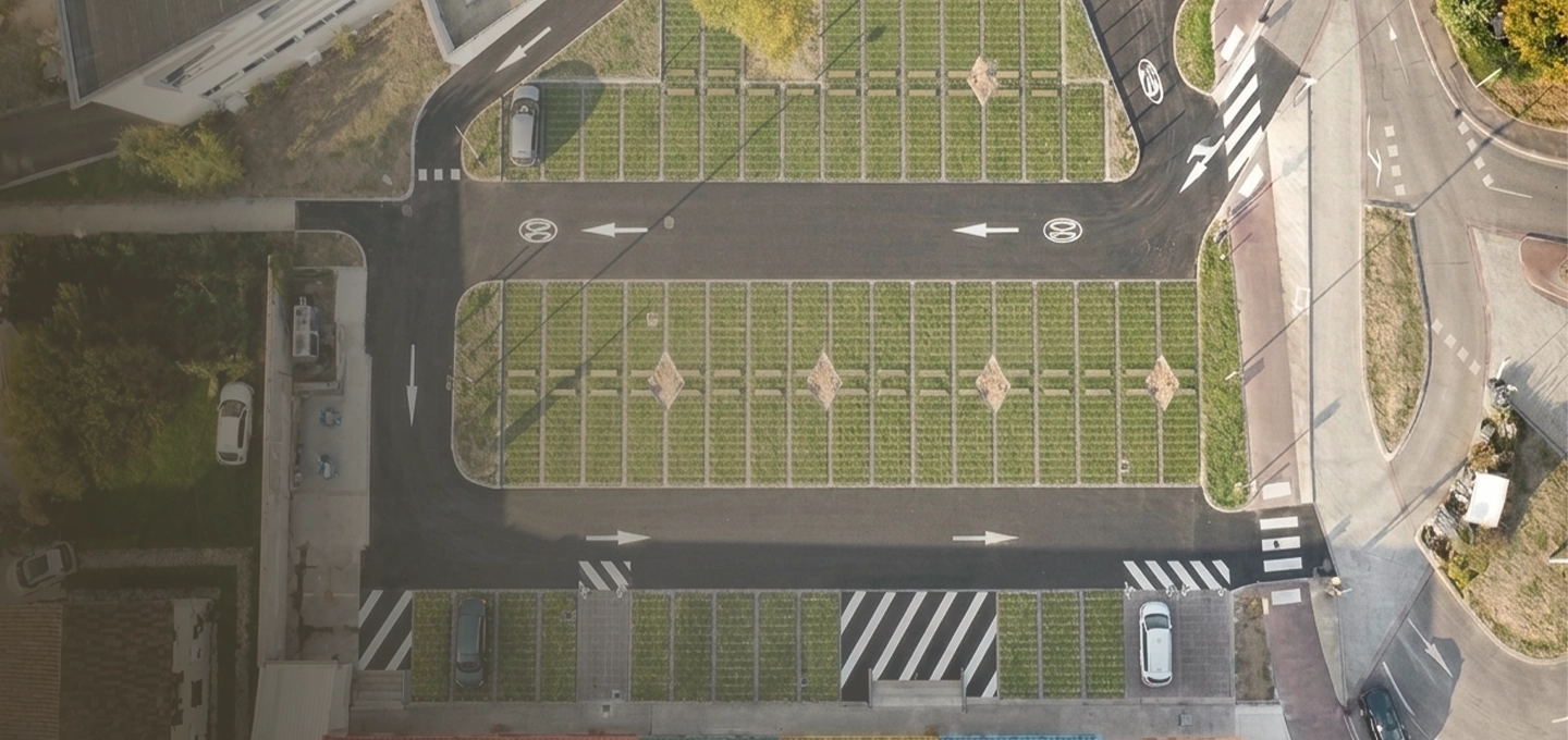 Stationnement végétalisé o2d green