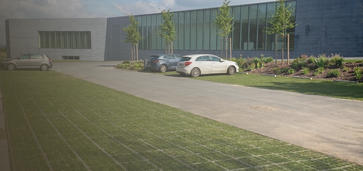 Stationnement végétalisé o2d green à engazonner ou pré-engazonné