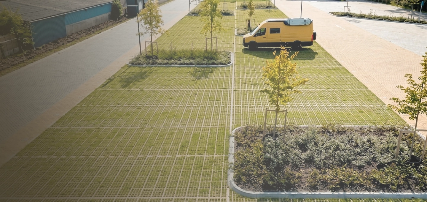 Stationnement végétalisé o2d green dalle gazon